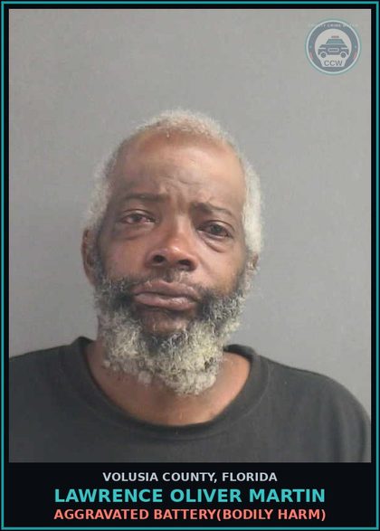 CCW arrest card for LAWRENCE OLIVER MARTIN in Volusia County: FALSE IMPRISONMENT