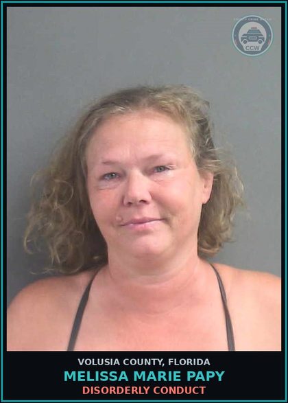 CCW arrest card for MELISSA MARIE PAPY in Volusia County: FAILURE TO APPEAR - MISDEMEANOR