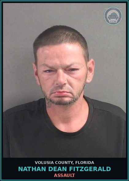 CCW arrest card for NATHAN DEAN FITZGERALD in Volusia County: ASSAULT