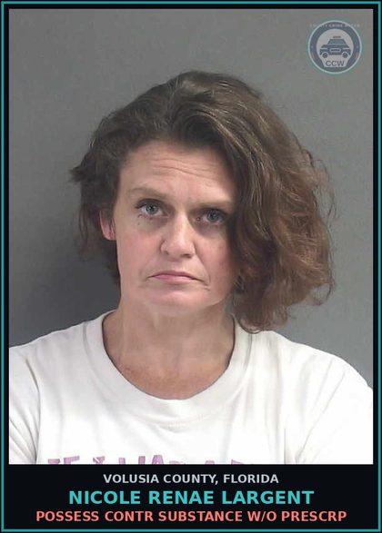 CCW arrest card for NICOLE RENAE LARGENT in Volusia County: POSSESS CONTR SUBSTANCE W/O PRESCRP