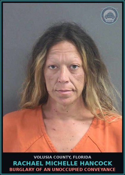 CCW arrest card for RACHAEL MICHELLE HANCOCK in Volusia County: WRIT OF ATTACH