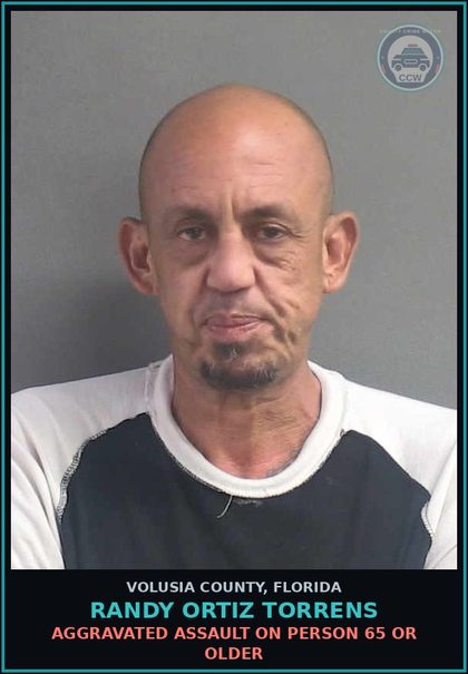 CCW arrest card for RANDY ORTIZ TORRENS in Volusia County: AGGRAVATED ASSAULT ON PERSON 65 OR OLDER