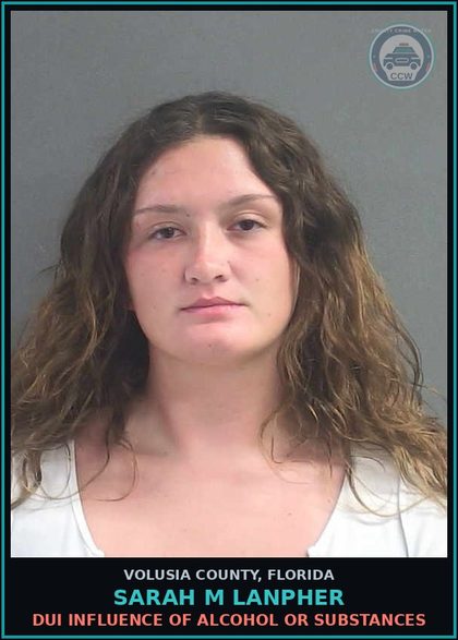 CCW arrest card for SARAH M LANPHER in Volusia County: POSSESS CONTR SUBSTANCE W/O PRESCRP