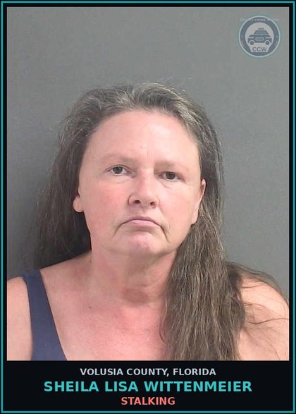 CCW arrest card for SHEILA LISA WITTENMEIER in Volusia County: STALKING