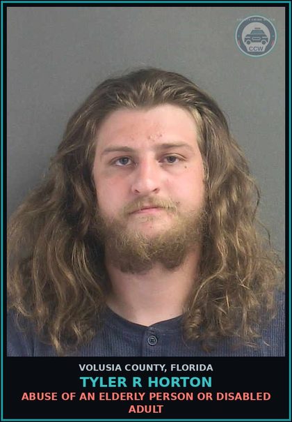 CCW arrest card for TYLER R HORTON in Volusia County: ABUSE OF AN ELDERLY PERSON OR DISABLED ADULT