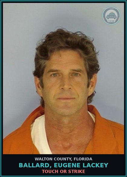 CCW arrest card for BALLARD, EUGENE LACKEY in Walton County: Touch Or Strike