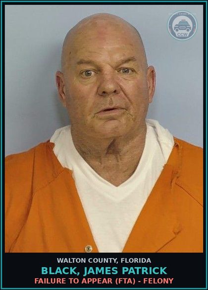 CCW arrest card for BLACK, JAMES PATRICK in Walton County: Failure To Appear (FTA) - Felony