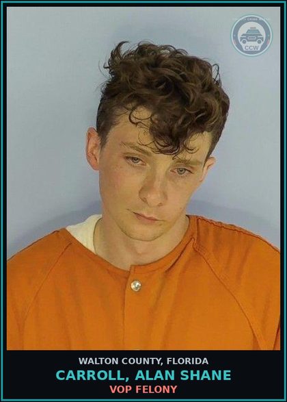 CCW arrest card for CARROLL, ALAN SHANE in Walton County: VOP Felony