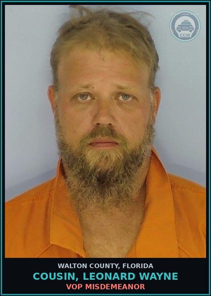CCW arrest card for COUSIN, LEONARD WAYNE in Walton County: VOP Misdemeanor