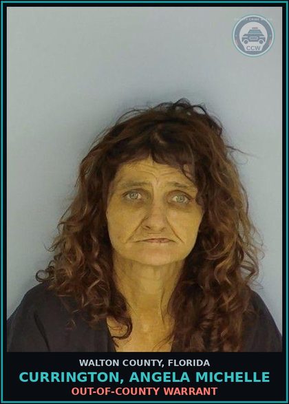 CCW arrest card for CURRINGTON, ANGELA MICHELLE in Walton County: OUT-OF-COUNTY WARRANT