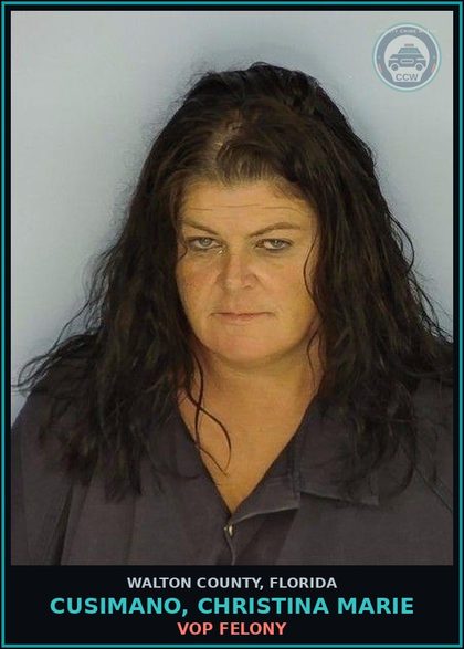 CCW arrest card for CUSIMANO, CHRISTINA MARIE in Walton County: Possess Less Than 20 Grams Canna