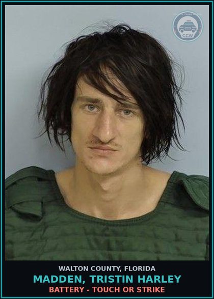 CCW arrest card for MADDEN, TRISTIN HARLEY in Walton County: VOP Misdemeanor