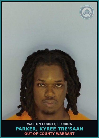 CCW arrest card for PARKER, KYREE TRE'SAAN in Walton County: OUT-OF-COUNTY WARRANT