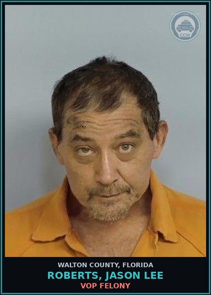 CCW arrest card for ROBERTS, JASON LEE in Walton County: Obstruct WO Violence