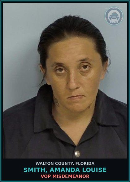 CCW arrest card for SMITH, AMANDA LOUISE in Walton County: VOP Misdemeanor