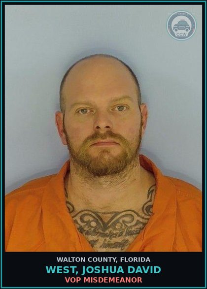 CCW arrest card for WEST, JOSHUA DAVID in Walton County: VOP Misdemeanor