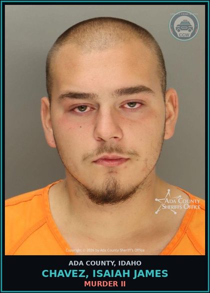 CCW arrest card for Chavez, Isaiah James in Ada County: Murder II