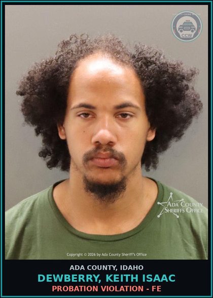 CCW arrest card for Dewberry, Keith Isaac in Ada County: Probation Violation - FE
