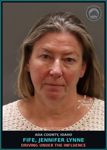 CCW arrest card for Fife, Jennifer Lynne in Ada County: Driving Under the Influence