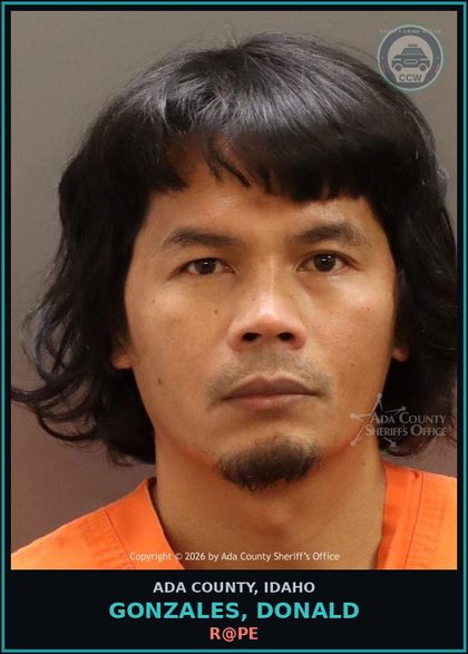 CCW arrest card for Gonzales, Donald in Ada County: r@pe