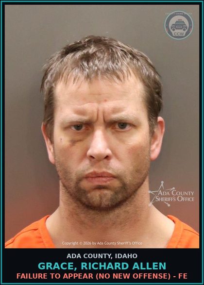 CCW arrest card for Grace, Richard Allen in Ada County: Failure to Appear (No New Offense) - FE