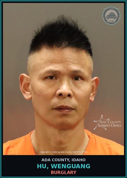 CCW arrest card for Hu, Wenguang in Ada County: Theft-Grand