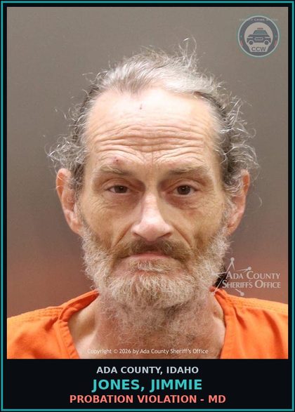 CCW arrest card for Jones, Jimmie in Ada County: Probation Violation - MD