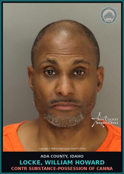 CCW arrest card for Locke, William Howard in Ada County: Probation Violation - MD