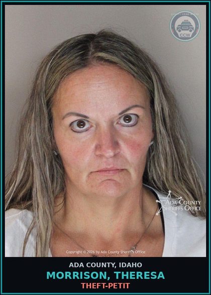 CCW arrest card for Morrison, Theresa in Ada County: Theft-Petit