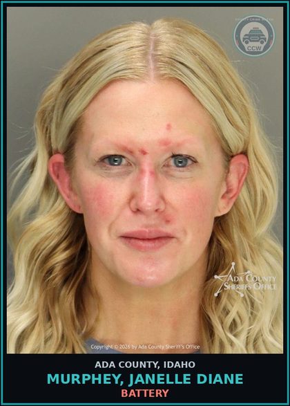 CCW arrest card for Murphey, Janelle Diane in Ada County: Battery