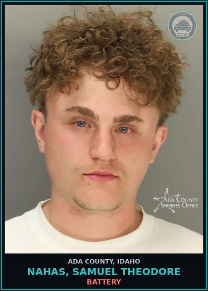 CCW arrest card for Nahas, Samuel Theodore in Ada County: Battery