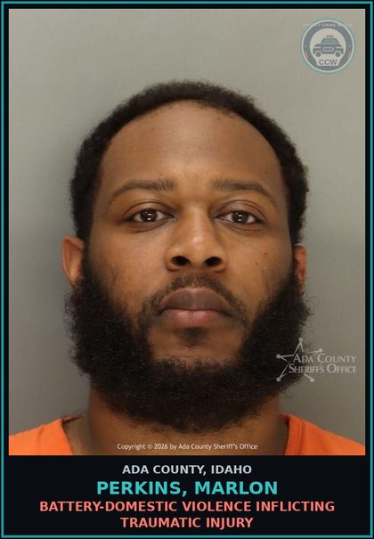 CCW arrest card for Perkins, Marlon in Ada County: Battery-Domestic Violence Inflicting Traumatic Injury