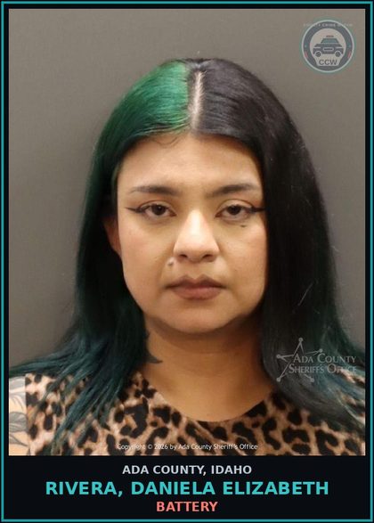 CCW arrest card for Rivera, Daniela Elizabeth in Ada County: Battery