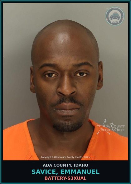 CCW arrest card for Savice, Emmanuel in Ada County: Battery-s3xual