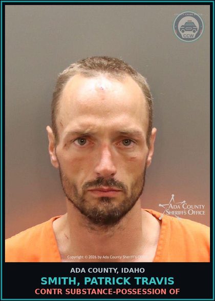 CCW arrest card for Smith, Patrick Travis in Ada County: contr substance-Possession of