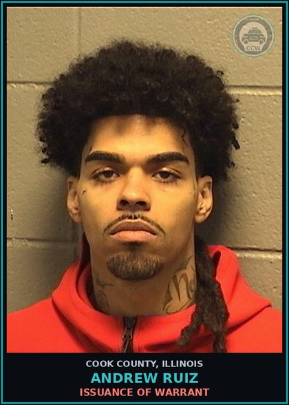 CCW arrest card for Andrew Ruiz in Cook County: ISSUANCE OF WARRANT