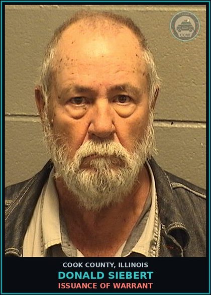 CCW arrest card for Donald Siebert in Cook County: ISSUANCE OF WARRANT