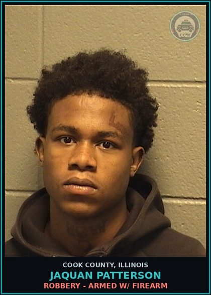 CCW arrest card for Jaquan Patterson in Cook County: ISSUANCE OF WARRANT