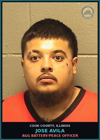 CCW arrest card for Jose Avila in Cook County: AGG UPW/PERSON/LOADED/NO FOID