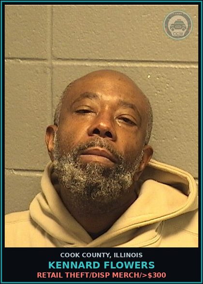 CCW arrest card for Kennard Flowers in Cook County: ISSUANCE OF WARRANT