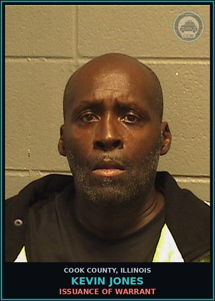 CCW arrest card for Kevin Jones in Cook County: ISSUANCE OF WARRANT