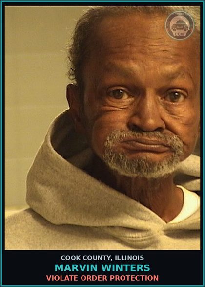 CCW arrest card for Marvin Winters in Cook County: VIOLATE ORDER PROTECTION