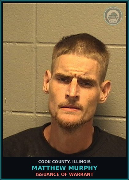 CCW arrest card for Matthew Murphy in Cook County: ISSUANCE OF WARRANT