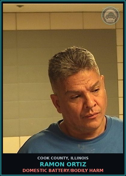 CCW arrest card for Ramon Ortiz in Cook County: DOMESTIC BATTERY/BODILY HARM