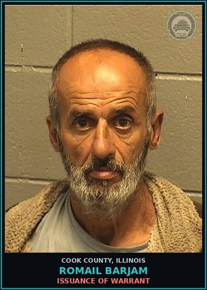 CCW arrest card for Romail Barjam in Cook County: ISSUANCE OF WARRANT