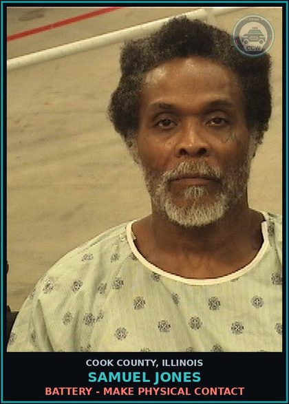 CCW arrest card for Samuel Jones in Cook County: RESISTING/OBSTRUCT/PC OFF/CORR EMP/FRFTR