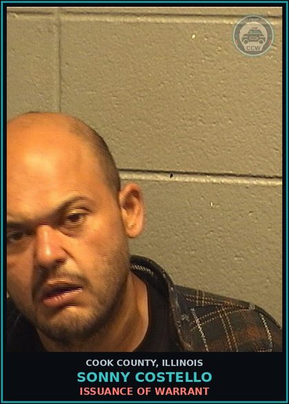 CCW arrest card for SONNY COSTELLO in Cook County: ISSUANCE OF WARRANT