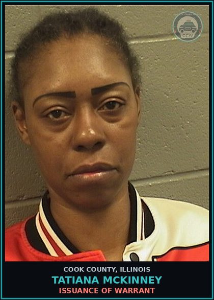 CCW arrest card for Tatiana McKinney in Cook County: ISSUANCE OF WARRANT