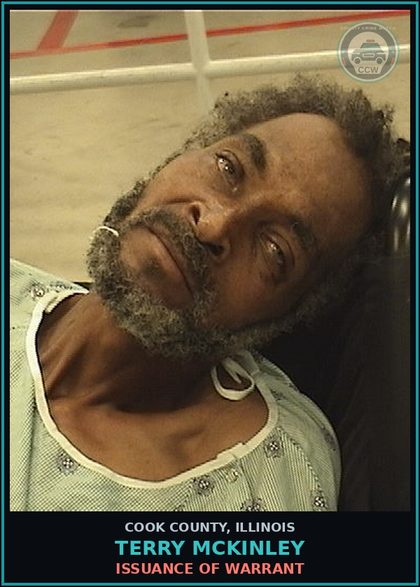 CCW arrest card for Terry Mckinley in Cook County: ISSUANCE OF WARRANT