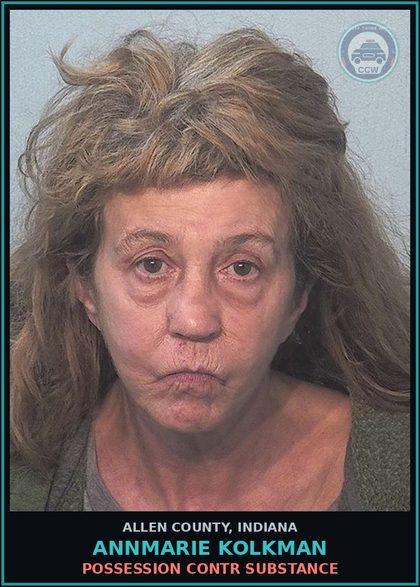 CCW arrest card for Annmarie Kolkman in Allen County: OPERATING WHILE INTOXICATED